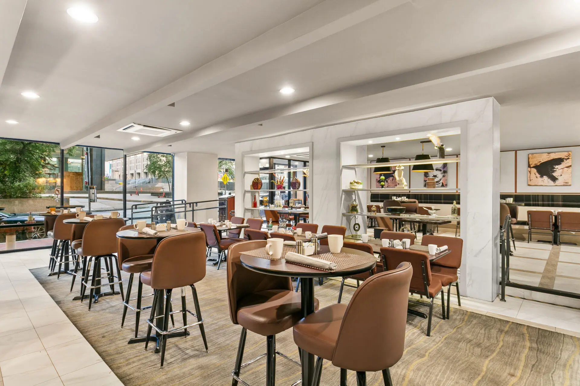 On-site dining area at Sonesta Baltimore Inner Harbor—easy meals near BCC