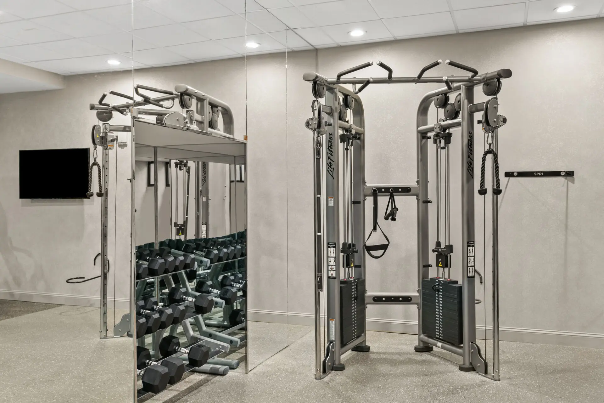 Fitness center equipment at Sonesta Baltimore